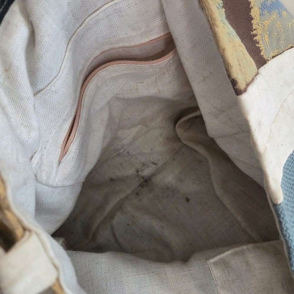 Large Patchwork Tapestry Tote Bag Boho Braided St… - image 3